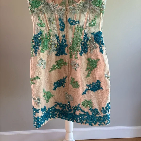 Boutique Formal Beaded Dress by Rachel Allan In Size 0 Removable Strapless - Picture 6 of 11